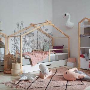 lit cabane enfant avec barrière cherokee