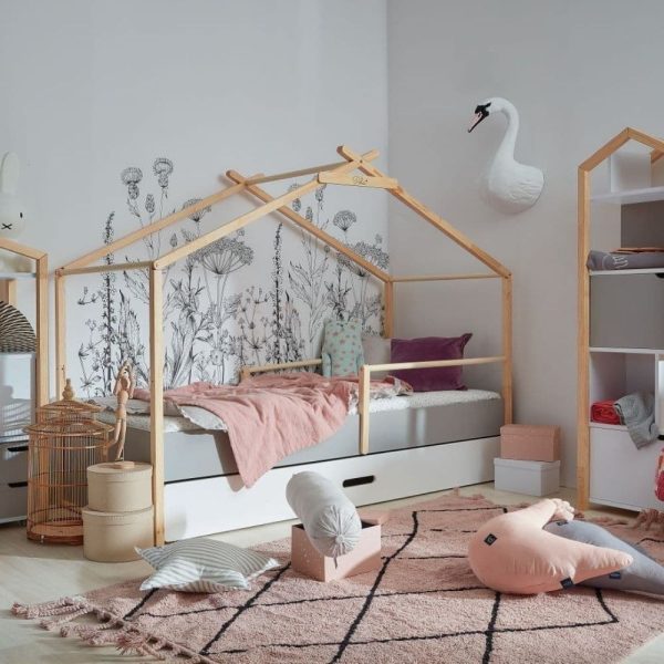 lit cabane enfant avec barrière cherokee