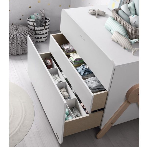 Commode en bois 3 tiroirs Swing - Micuna