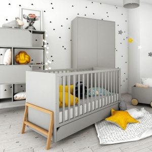 lit bébé évolutif zanzibar gris 70 x 140 cm