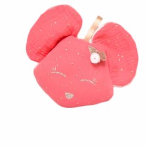 Doudou Dame Souris Corail
