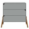Commode en bois 3 tiroirs Zanzibar Gris