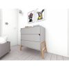 Commode en bois 3 tiroirs Zanzibar Gris
