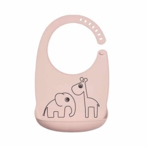 Bavoir Silicone Deer Friends Rose poudre - Done by Deer