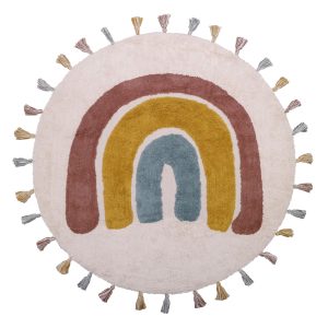 tapis bébé rond coton Rainbow Nattiot