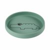 assiette bébé en silicone vert Croco Done By Deer