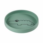 assiette bébé en silicone vert Croco Done By Deer