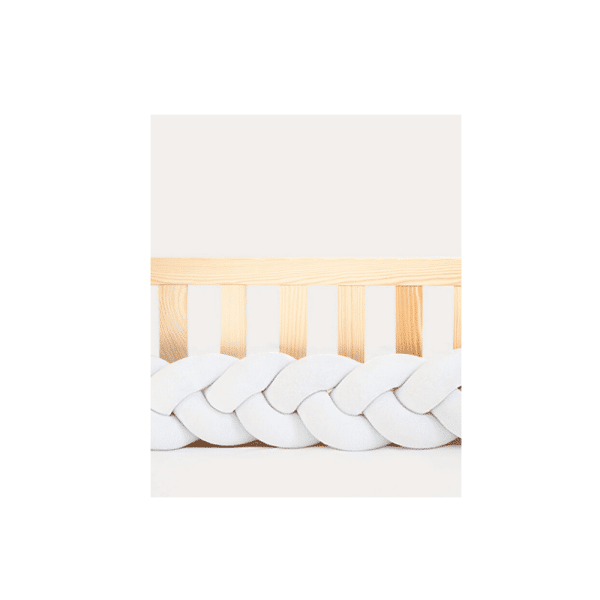 tresse de lit bébé velours blanc