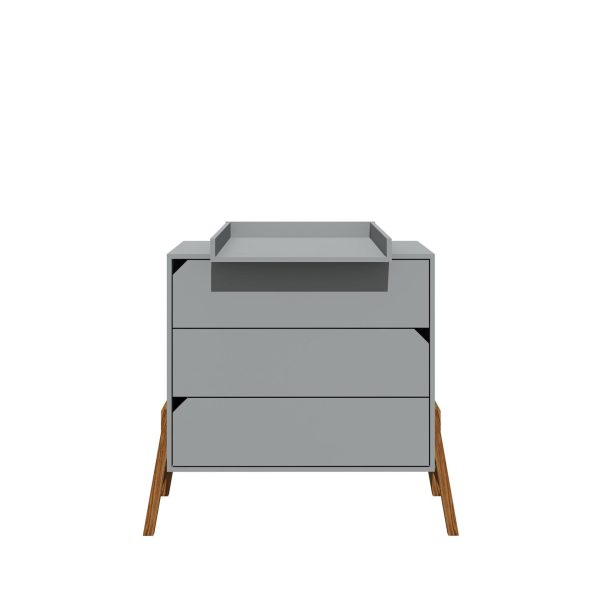 commode table à langer bois gris