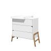 commode chambre enfant blanc avec plan à langer
