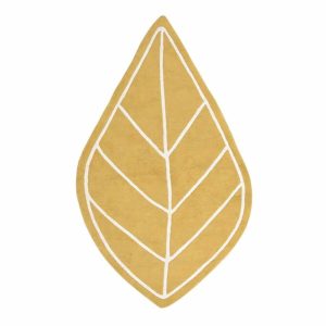 Tapis bébé LILIPINSO en forme de feuille moutarde