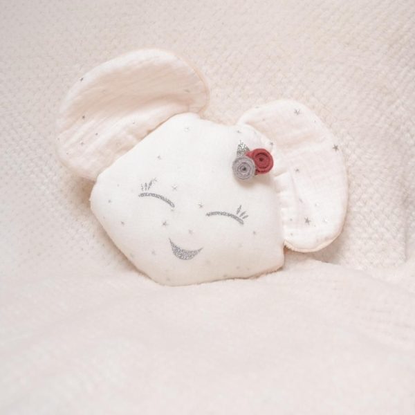 doudou souris blanc