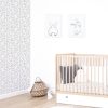 chambre papier peint blanc petits lapins