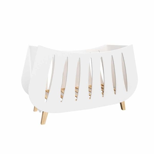 Lit bébé en bois Trapèze couleur Blanc