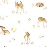 papier peint chambre bébé motif faon