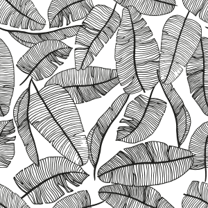papier peint feuillage tropical
