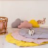 tapis feuille lin et coton 3 couleurs