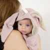sorite de bain oreilles de lapin rose