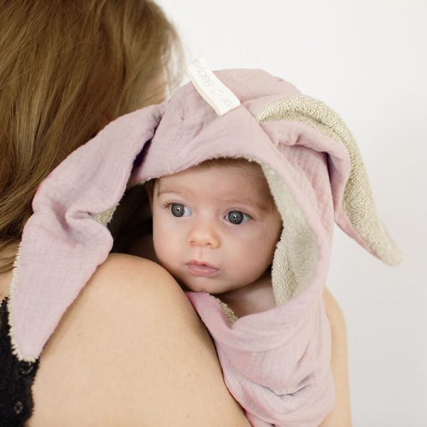 sorite de bain oreilles de lapin rose