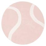 tapis coton enfant balle de tennis rose