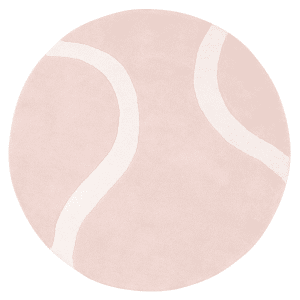 tapis coton enfant balle de tennis rose