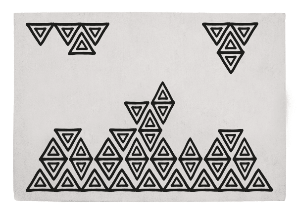 tapis noir et blanc