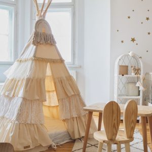 tipi volants et dentelle shabby chic