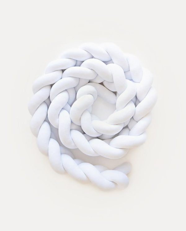 tresse de lit velours blanc