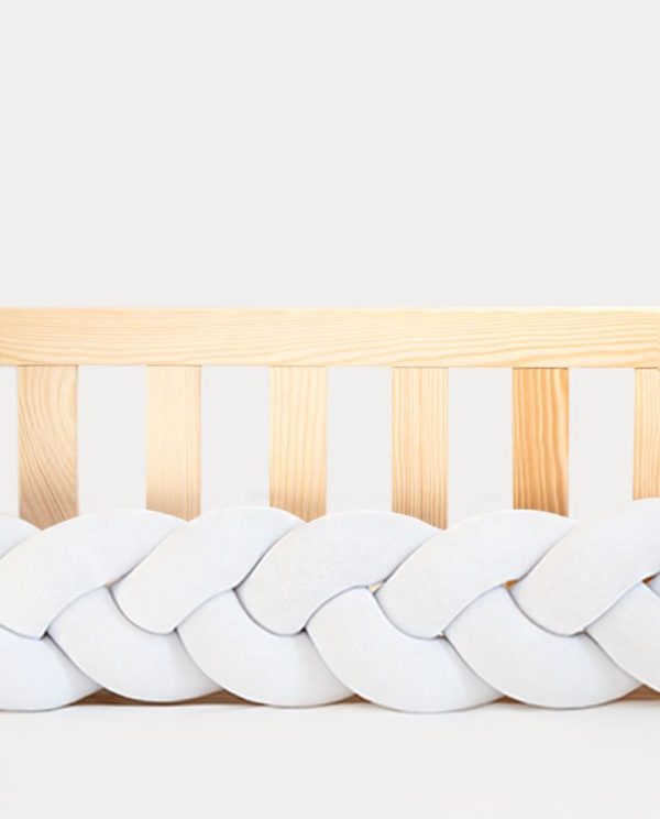 tresse de lit bébé velours blanc