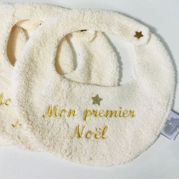 Bavoir brodé "Mon premier Noël"