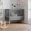 lit bébé nature gris 60 x 120 cm – vox