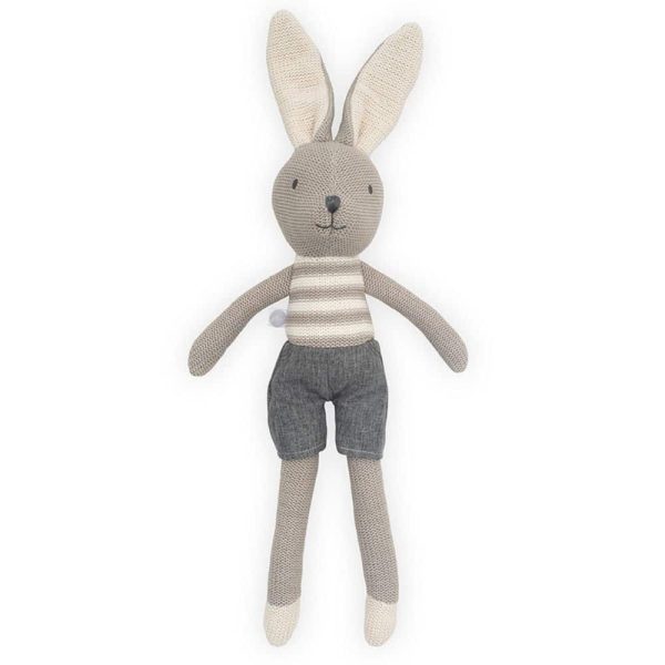 Peluche Lapin Joey Gris - Jollein