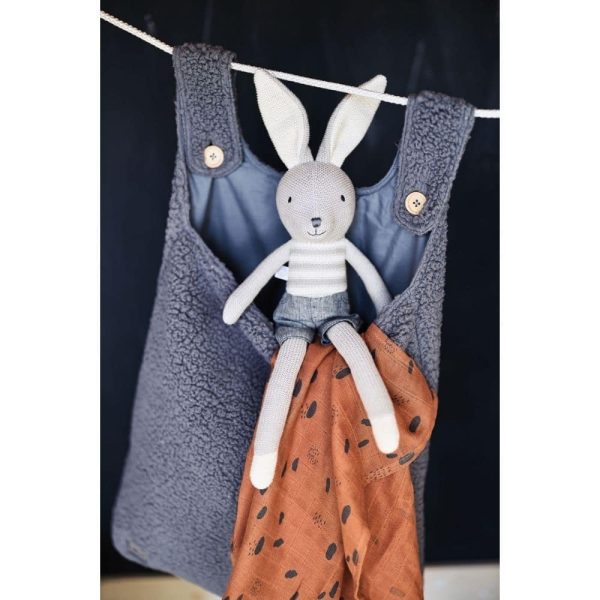 Peluche Lapin Joey Gris - Jollein