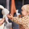 Peluche Lapin Joey Gris - Jollein