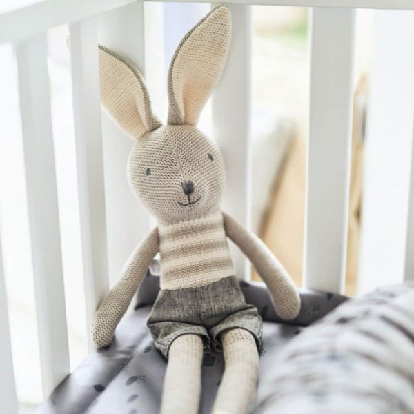 Peluche Lapin Joey Gris - Jollein