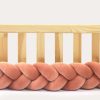 Tour de lit tressé pour bébé velours Brique