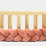 Tour de lit tressé pour bébé velours Brique