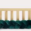 Tour de lit tressé pour bébé velours Vert bouteille