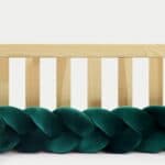 Tour de lit tressé pour bébé velours Vert bouteille