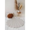 Tapis lin coquillage sable