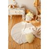 Tapis lin feuille sable