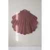 Tapis lin coquillage marsala
