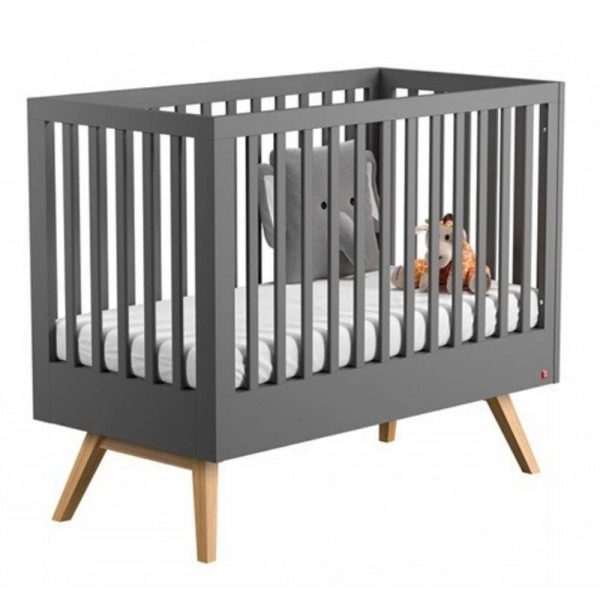 Lit bébé Nature Gris 70 x 140 cm - VOX