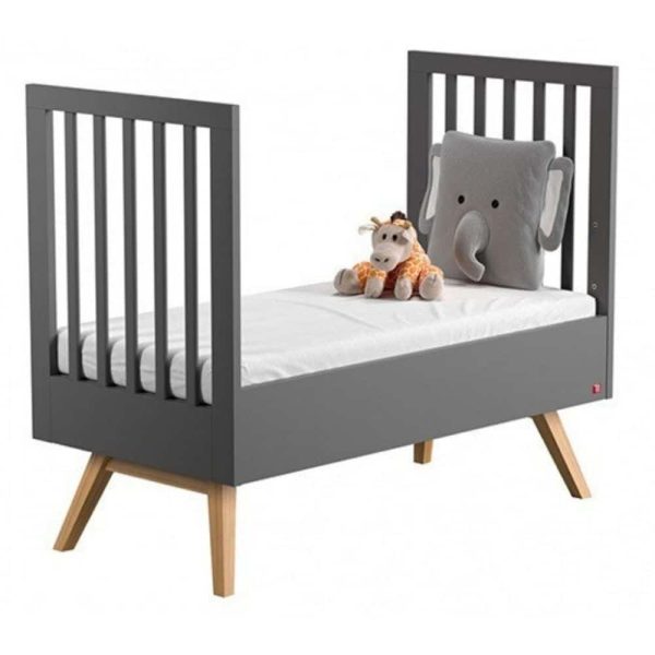 Lit bébé Nature Gris 70 x 140 cm - VOX