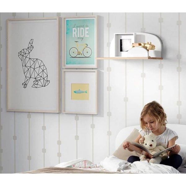 etagère murale kiddy 45 cm blanc vipack (2)