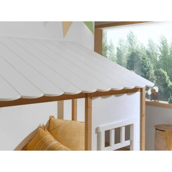 lit cabane housebed 90 x 200 cm blanc & bois vipack (1)