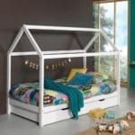 lit cabane en bois dallas 90 x 200 cm blanc – vipack