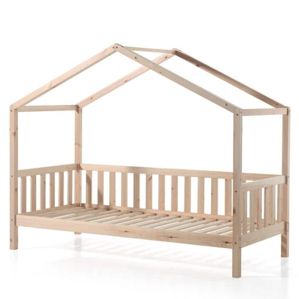 lit cabane en bois dallas barrières inclus 90 x 200 cm – vipack (1)