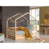 lit cabane en bois dallas barrières incluses 90 x 200 cm – vipack