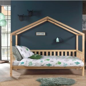 lit cabane en bois dallas barrières incluses 90 x 200 cm – vipack (2)